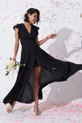Black Chiffon Maxi Dress - Wynter