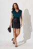 Emerald Satin Indiana Blouse