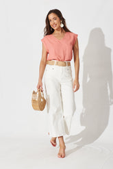 Dusty Pink Linen Blend Jina Blouse