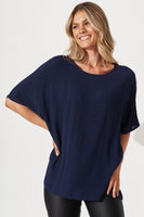 Navy Blue Queen Blouse