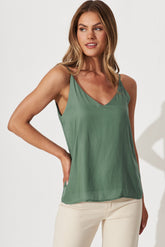 Light Green Satin Cami Blouse