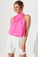 Pink Satin Roxanne Blouse