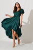 Emerald Satin Maxi Dress