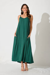 Green Maxi Dress - No Scrubs Style