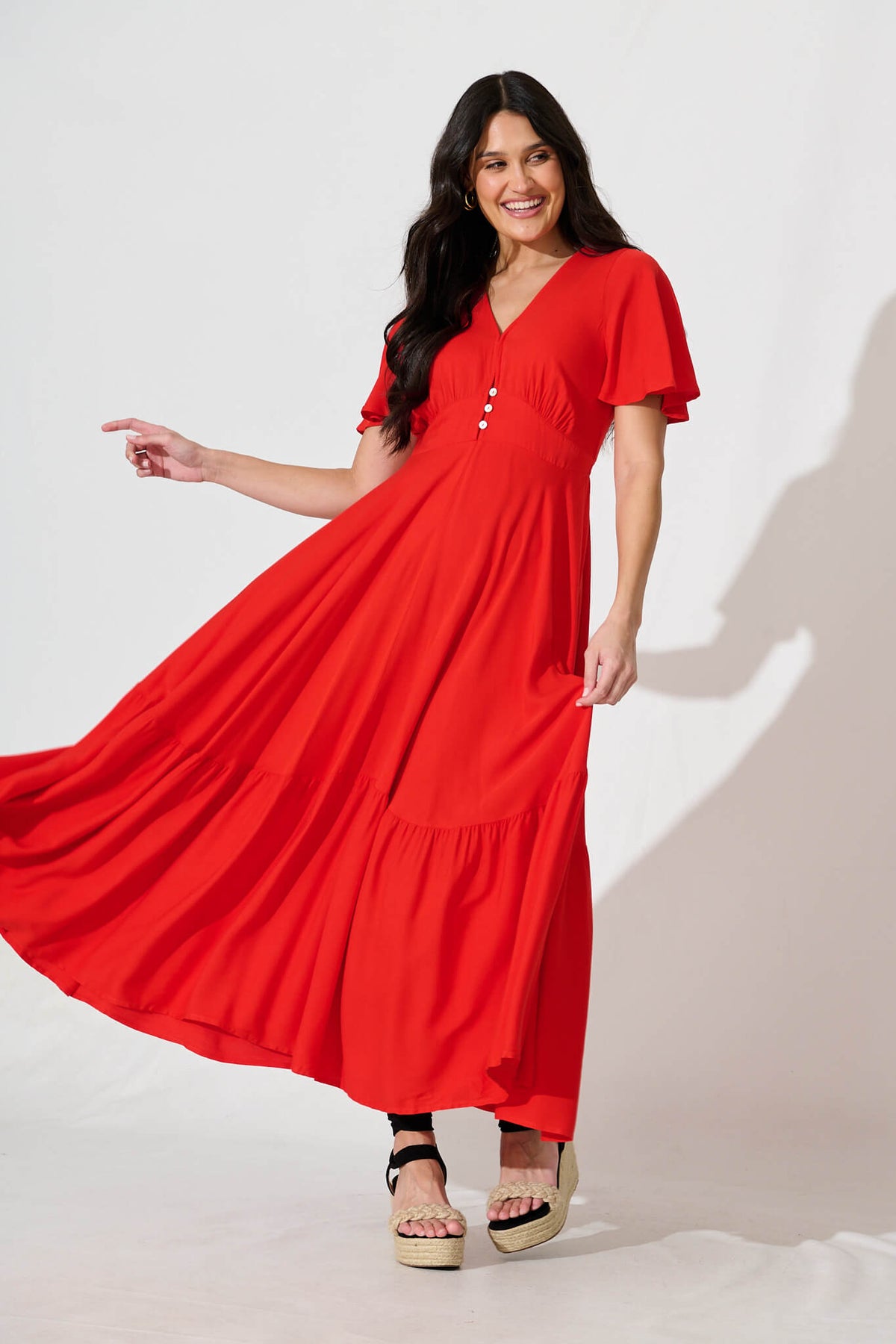 Red Nevada Maxi Gown