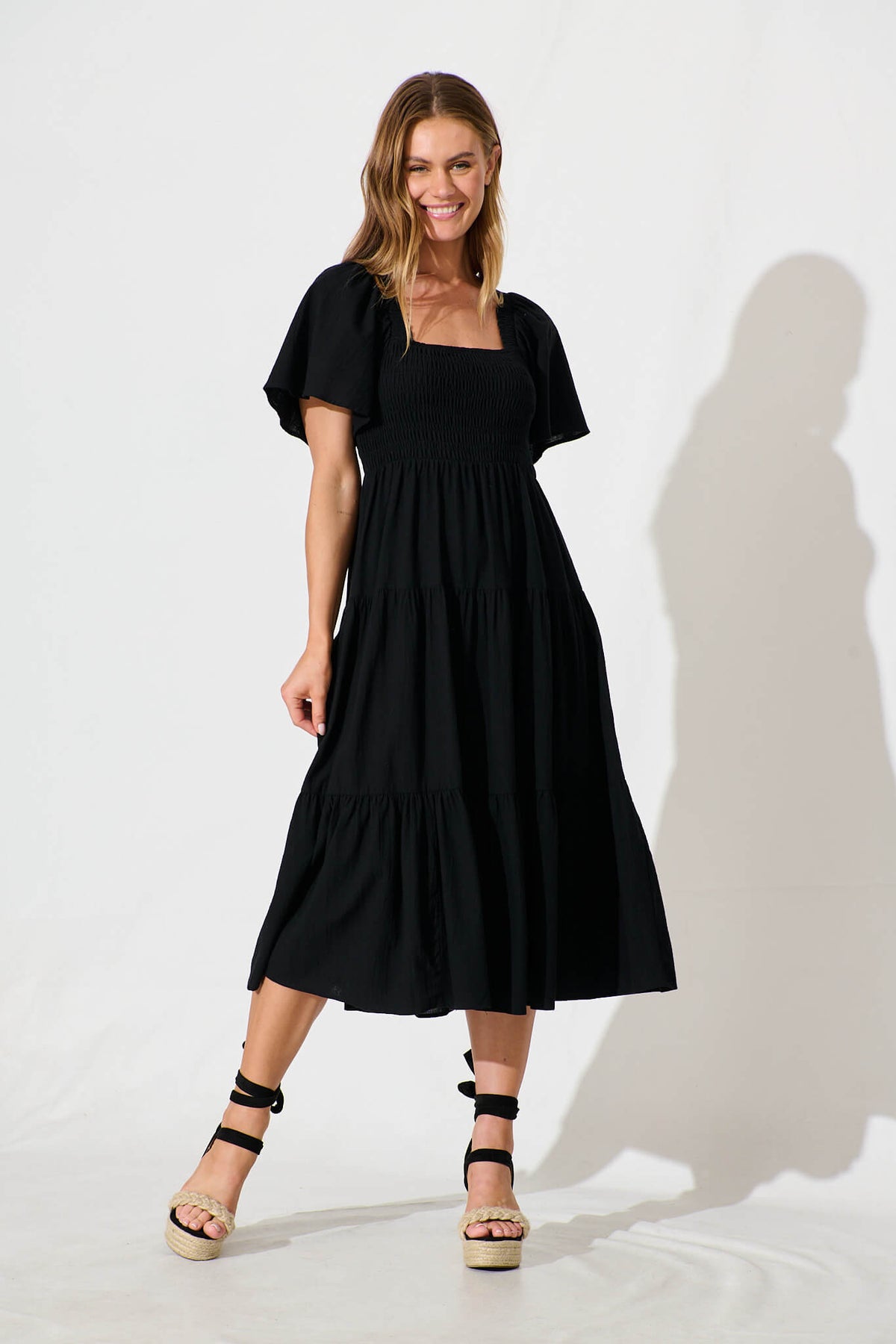 Black Midi Dress by Akino