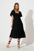 Black Midi Dress by Akino