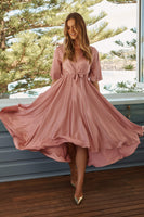 Dusty Rose Satin Maxi Dress from Helsinki