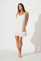 Oatmeal Linen Blend Dress - Aubrielle