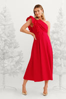 Red Cotton Maxi Dress - Irisa