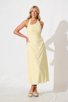 Lemon Cotton Maxi Dress by Fiorah
