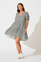 Black Gingham Smock Dress by Neveen