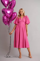 Magenta Daydream Midi Dress