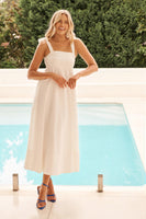 White Cotton Midi Dress by Nina