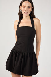Black Bubble Mini Dress