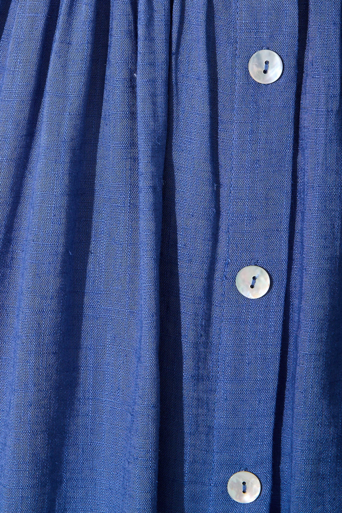 Blue Linen Blend Horizon Dress