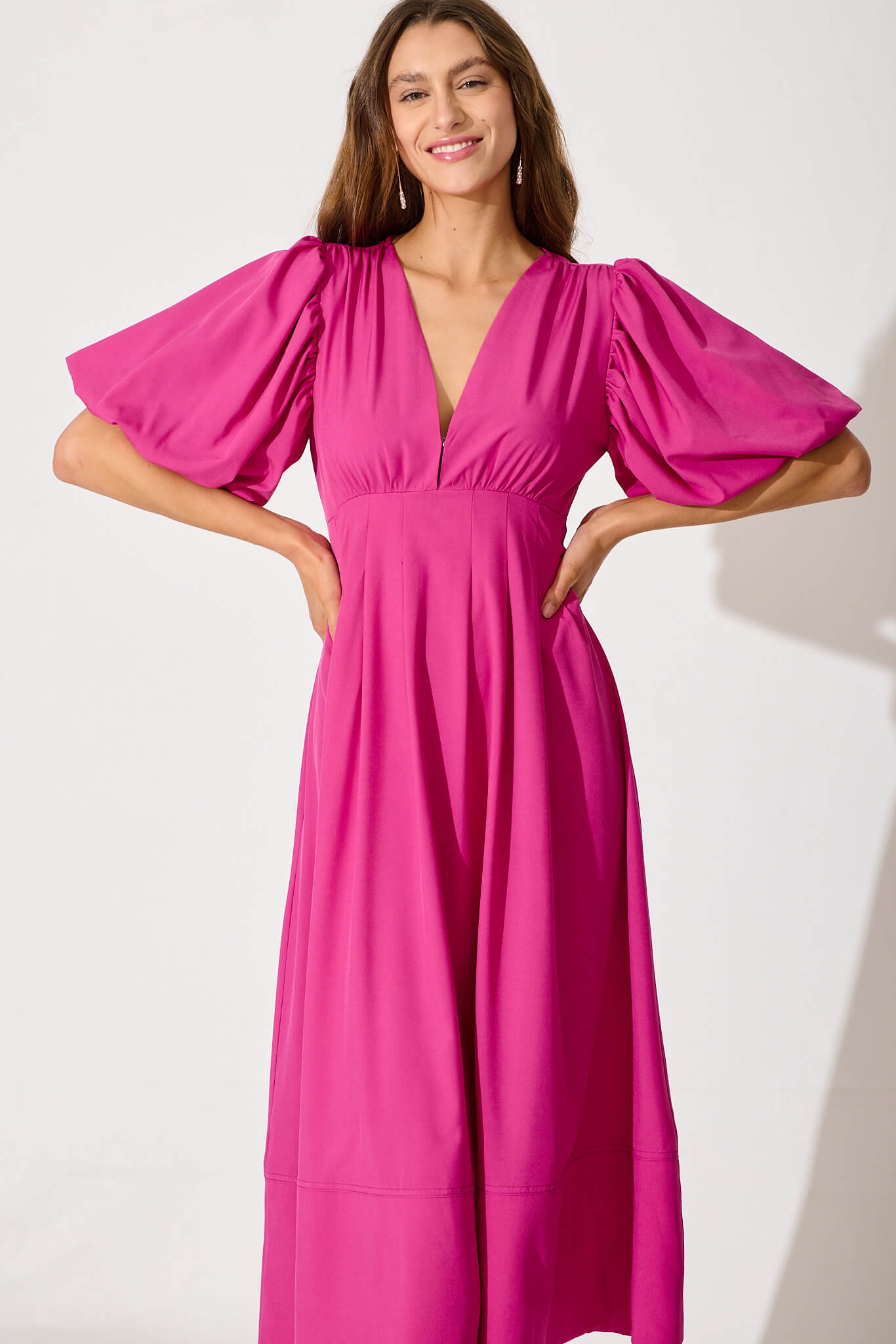 Magenta Daydream Midi Dress