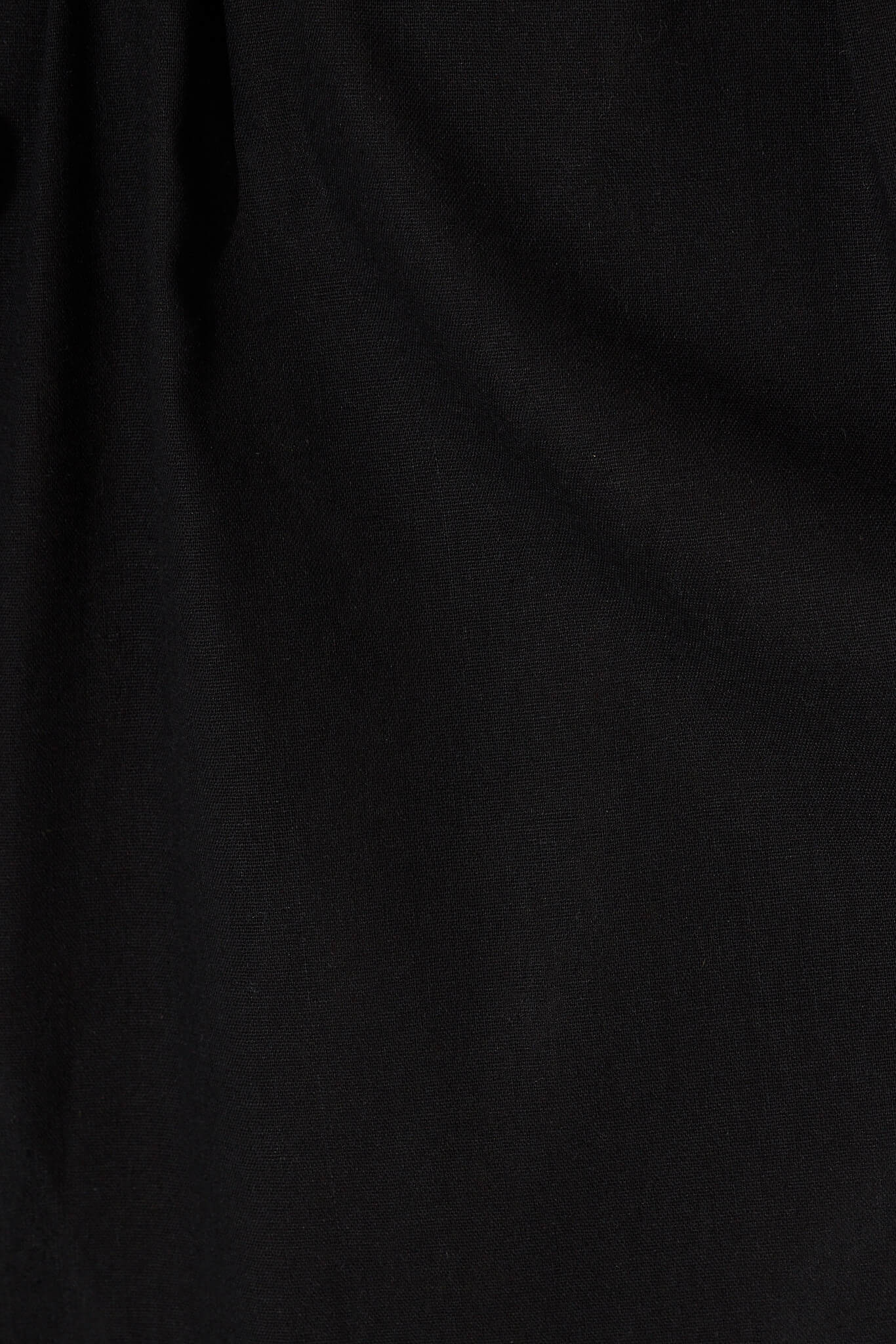 Black Linen Blend Midi Dress for Winter