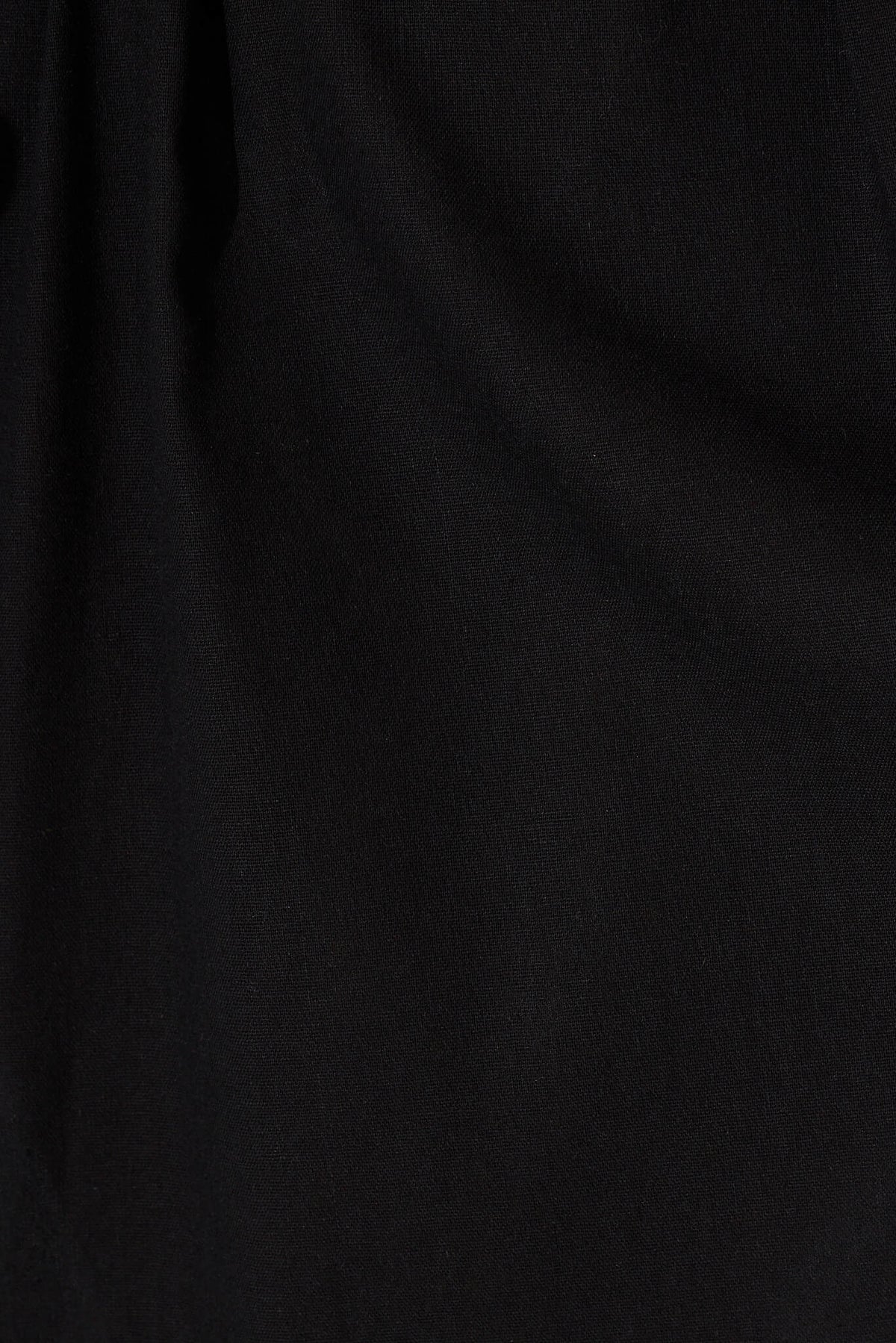 Black Linen Blend Midi Dress for Winter