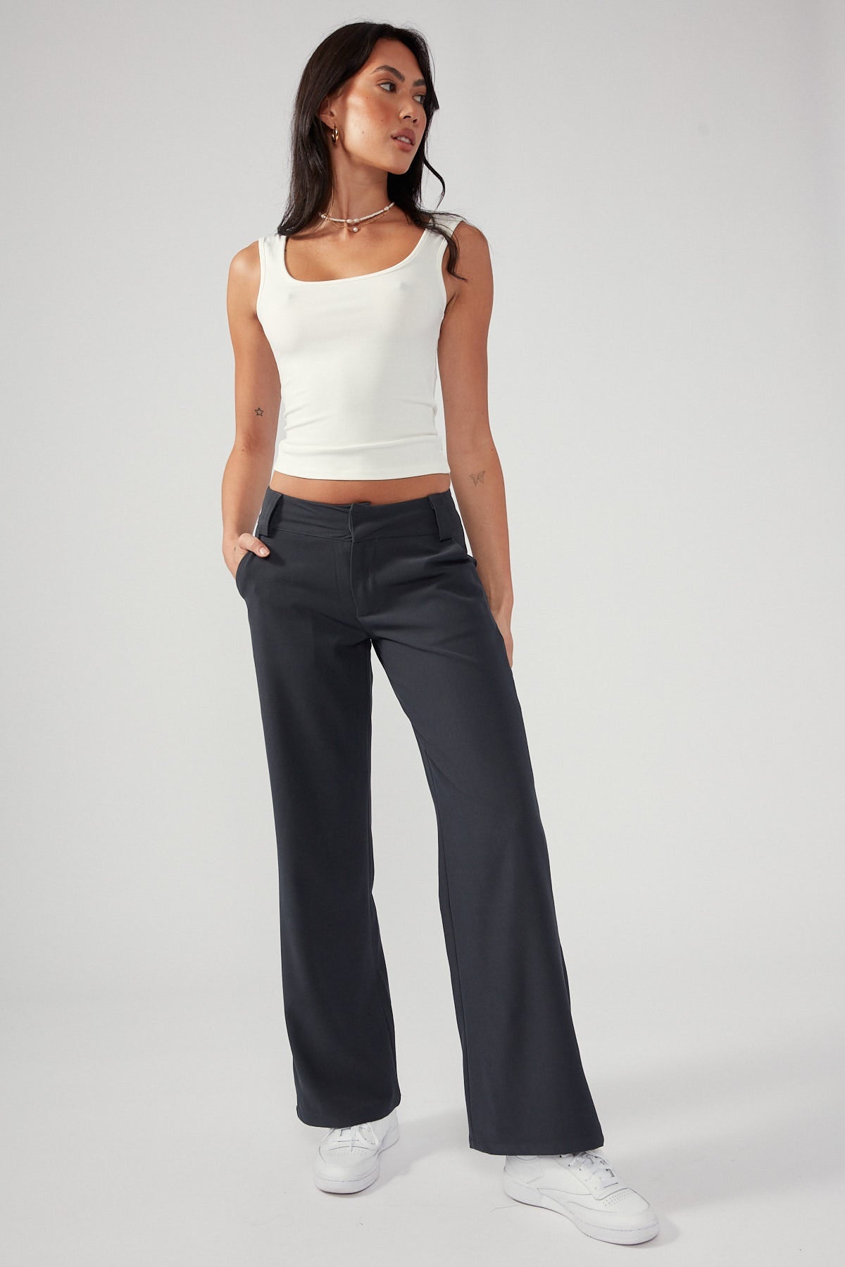 Coco Low Rise Pant Charcoal