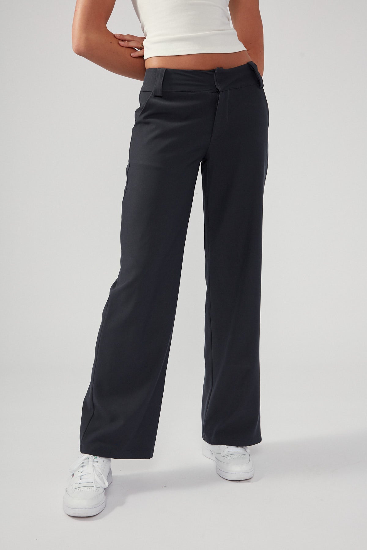 Coco Low Rise Pant Charcoal