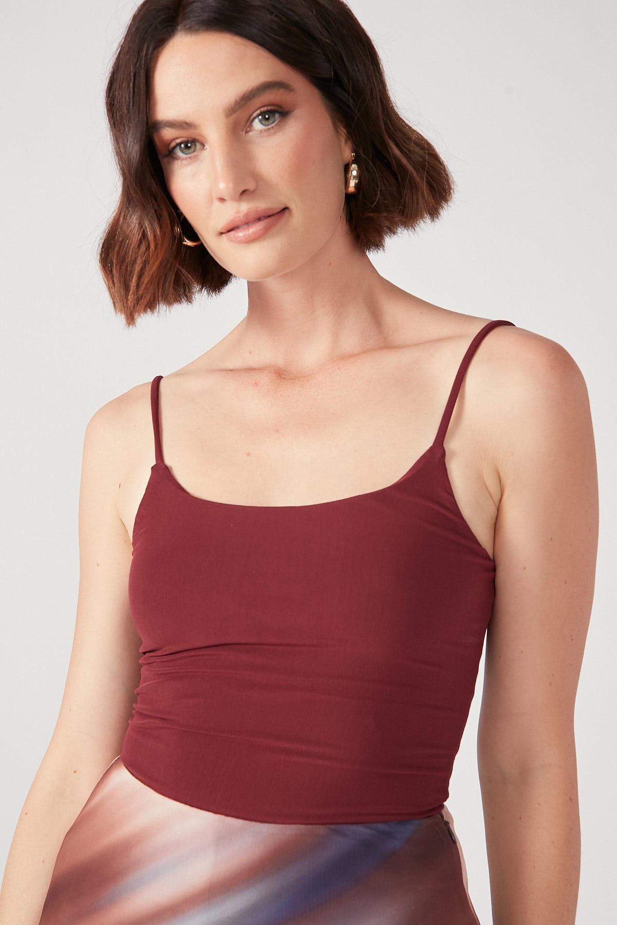 Berry Mystery Mesh Cami Top