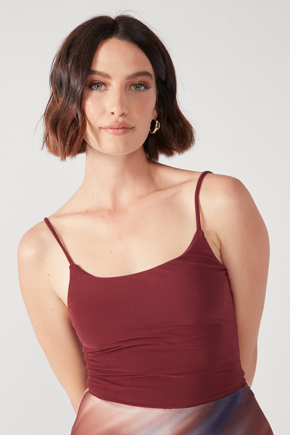 Berry Mystery Mesh Cami Top