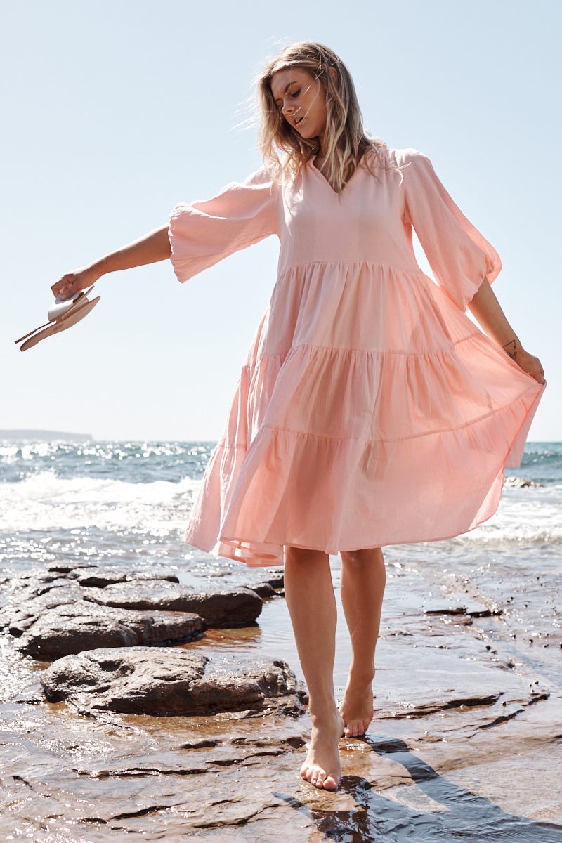 Blush Kehlana Tiered Smock Dress