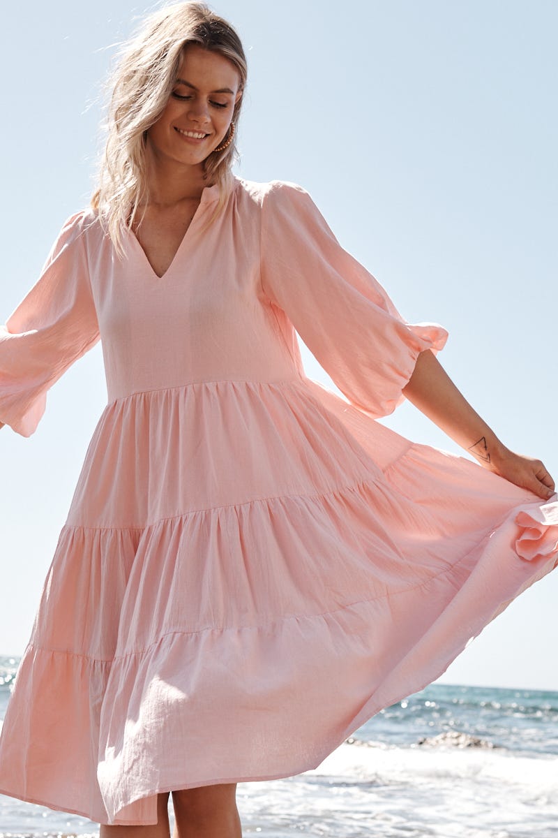 Blush Kehlana Tiered Smock Dress