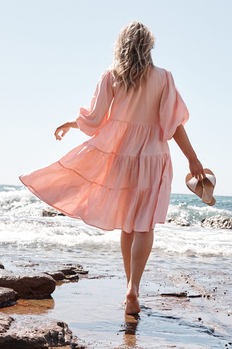 Blush Kehlana Tiered Smock Dress