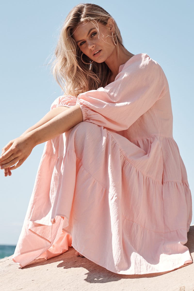 Blush Kehlana Tiered Smock Dress