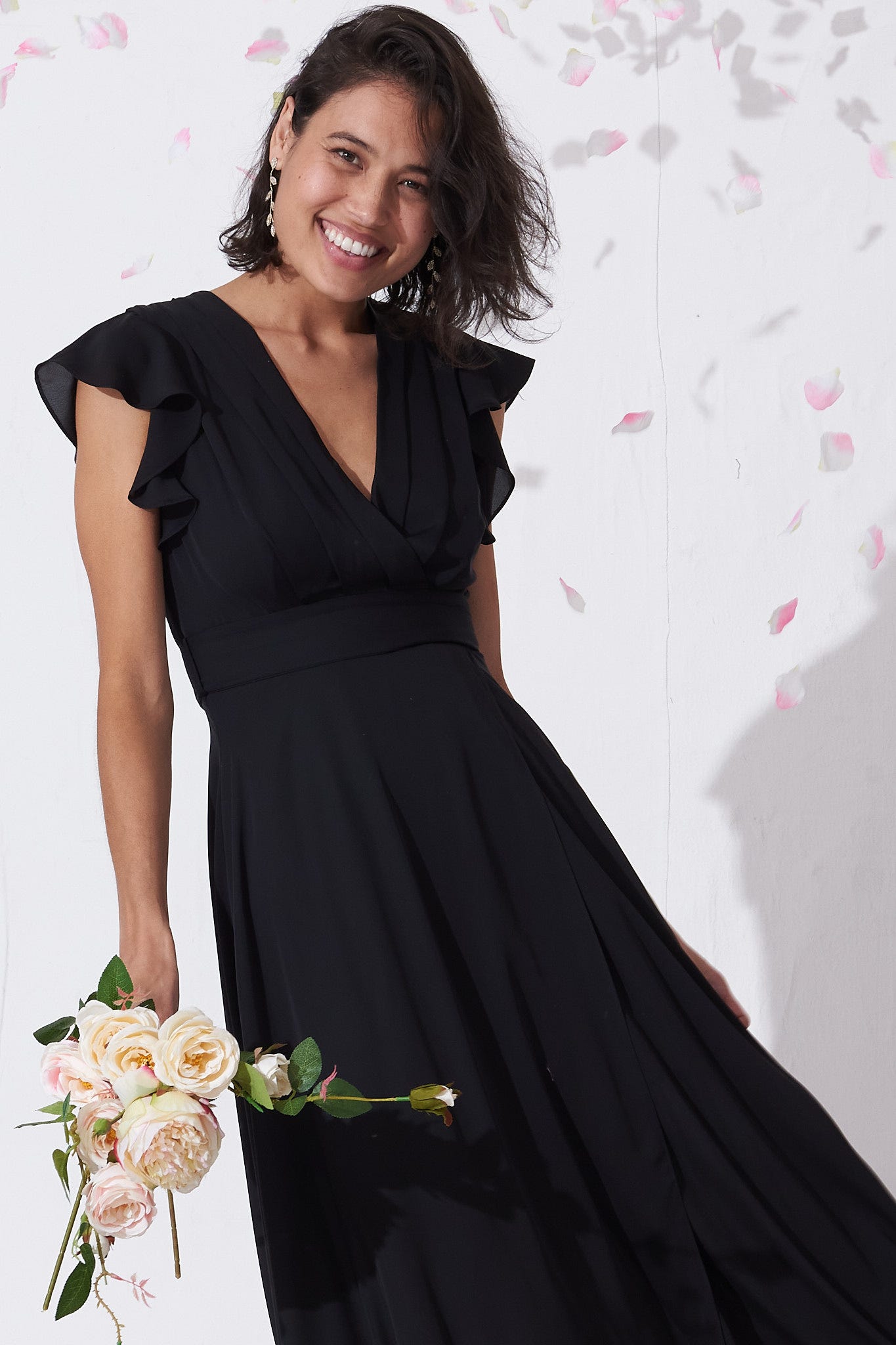 Black Chiffon Maxi Dress - Wynter