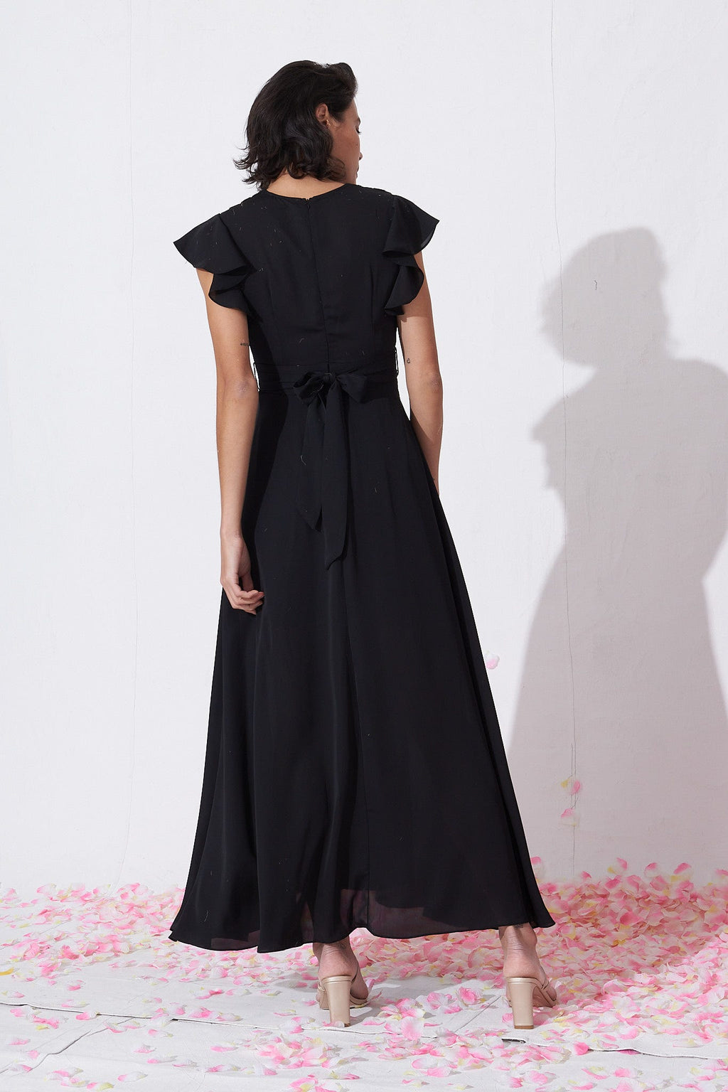 Black Chiffon Maxi Dress - Wynter