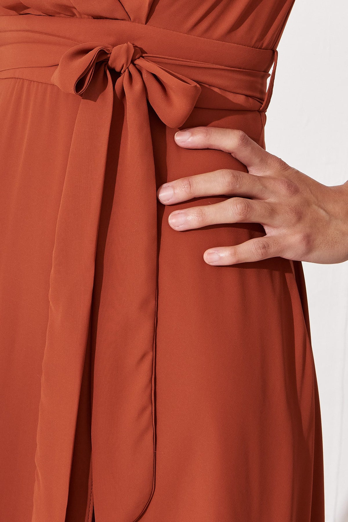 Rust Chiffon Maxi Dress for Wynter