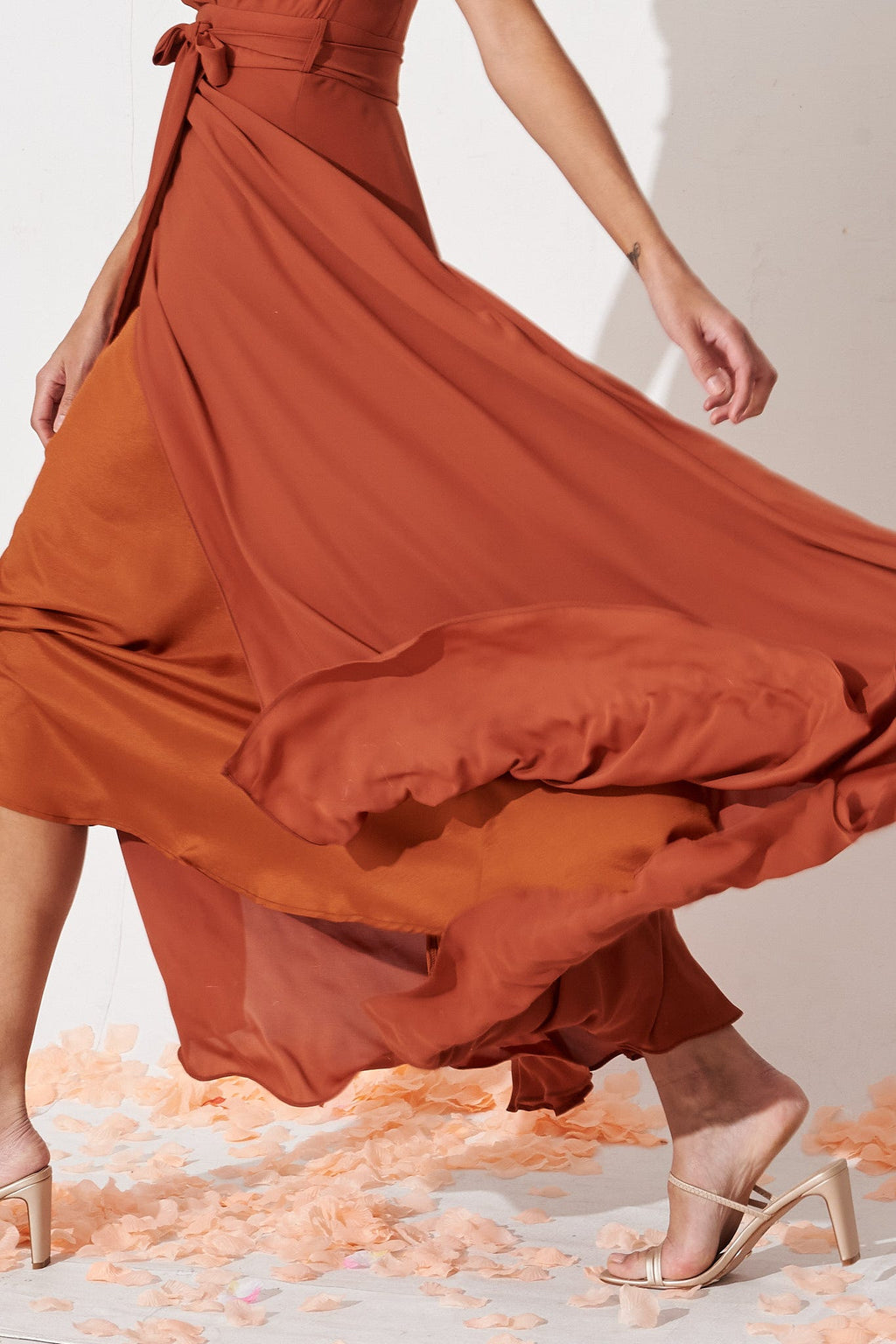 Rust Chiffon Maxi Dress for Wynter