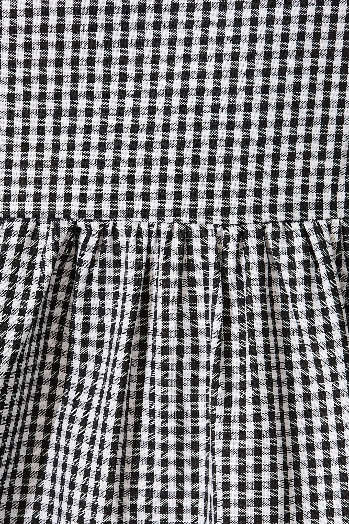 Black & White Gingham Tiered Dress by Kehlana