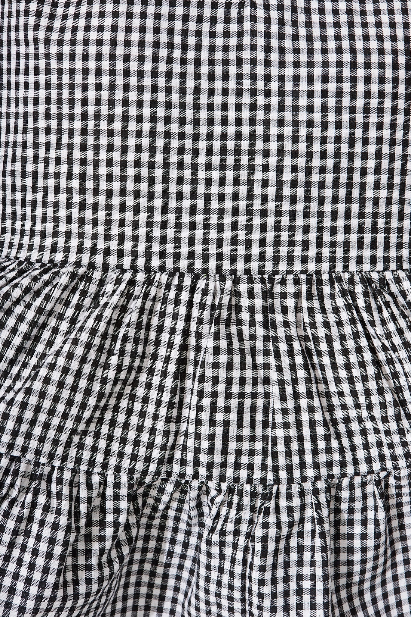 Checkered Cotton Top in Black & White