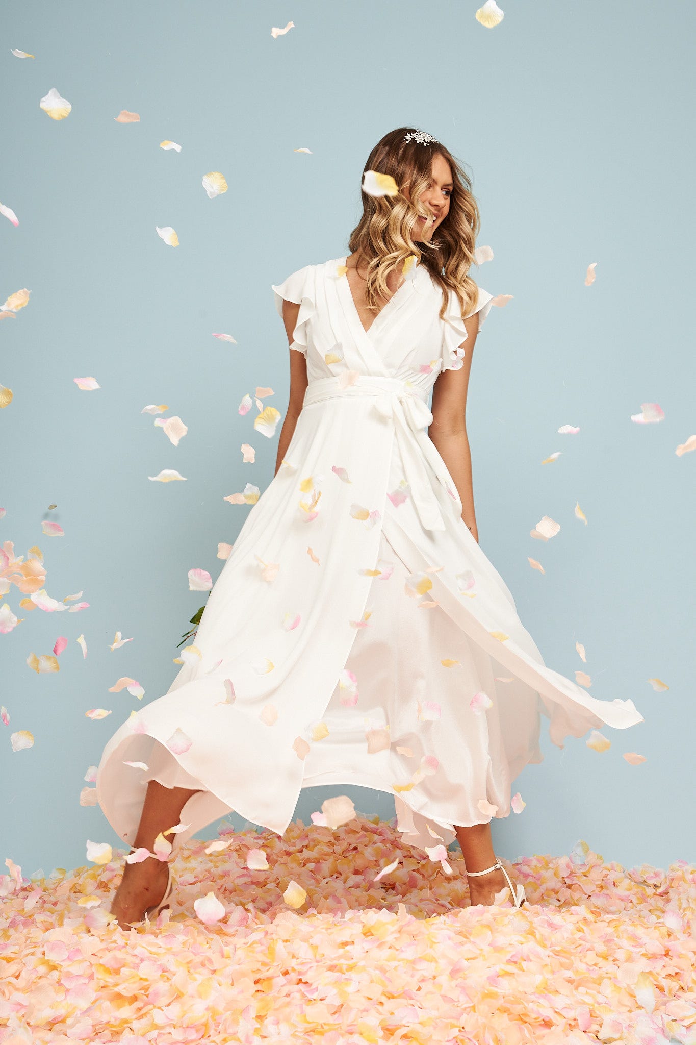 White Chiffon Maxi Dress - Wynter