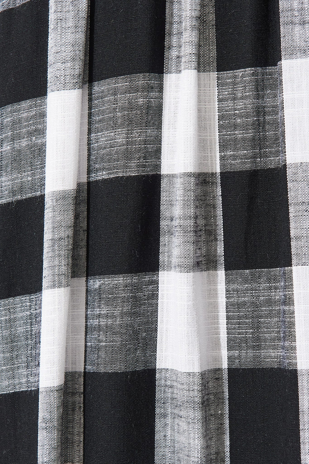 Black & White Gingham Midi Smock Dress by Zara