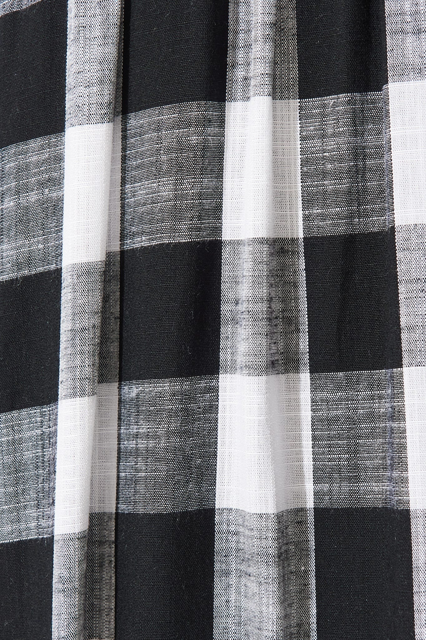 Black & White Gingham Midi Smock Dress by Zara
