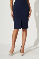 Navy Workflow Pencil Skirt