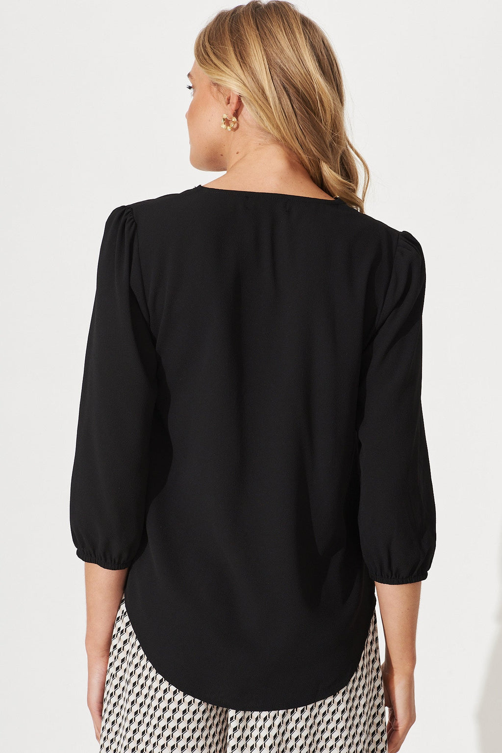 Black Zip Blouse by Viviani