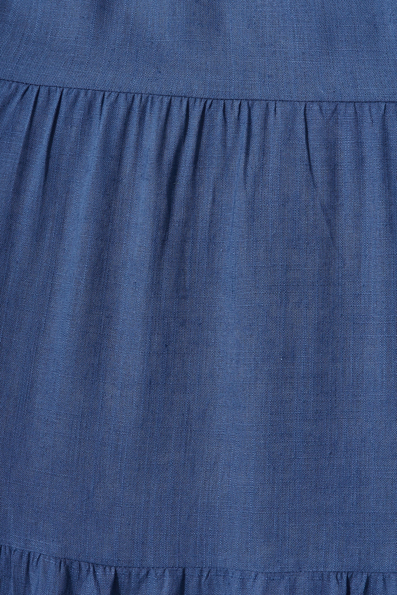 Blue Linen Blend Smock Dress by Kristen