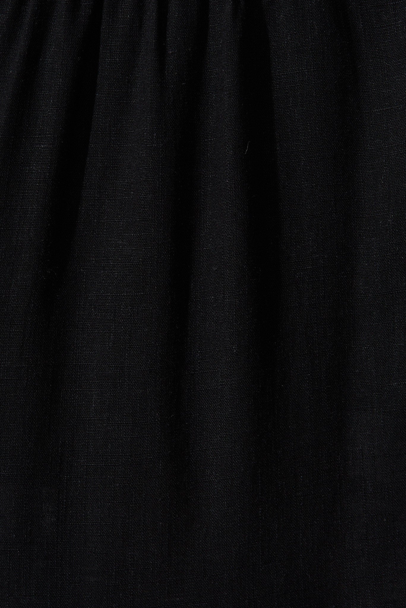 Black Linen Blend Midi Shirt Dress by Marvela