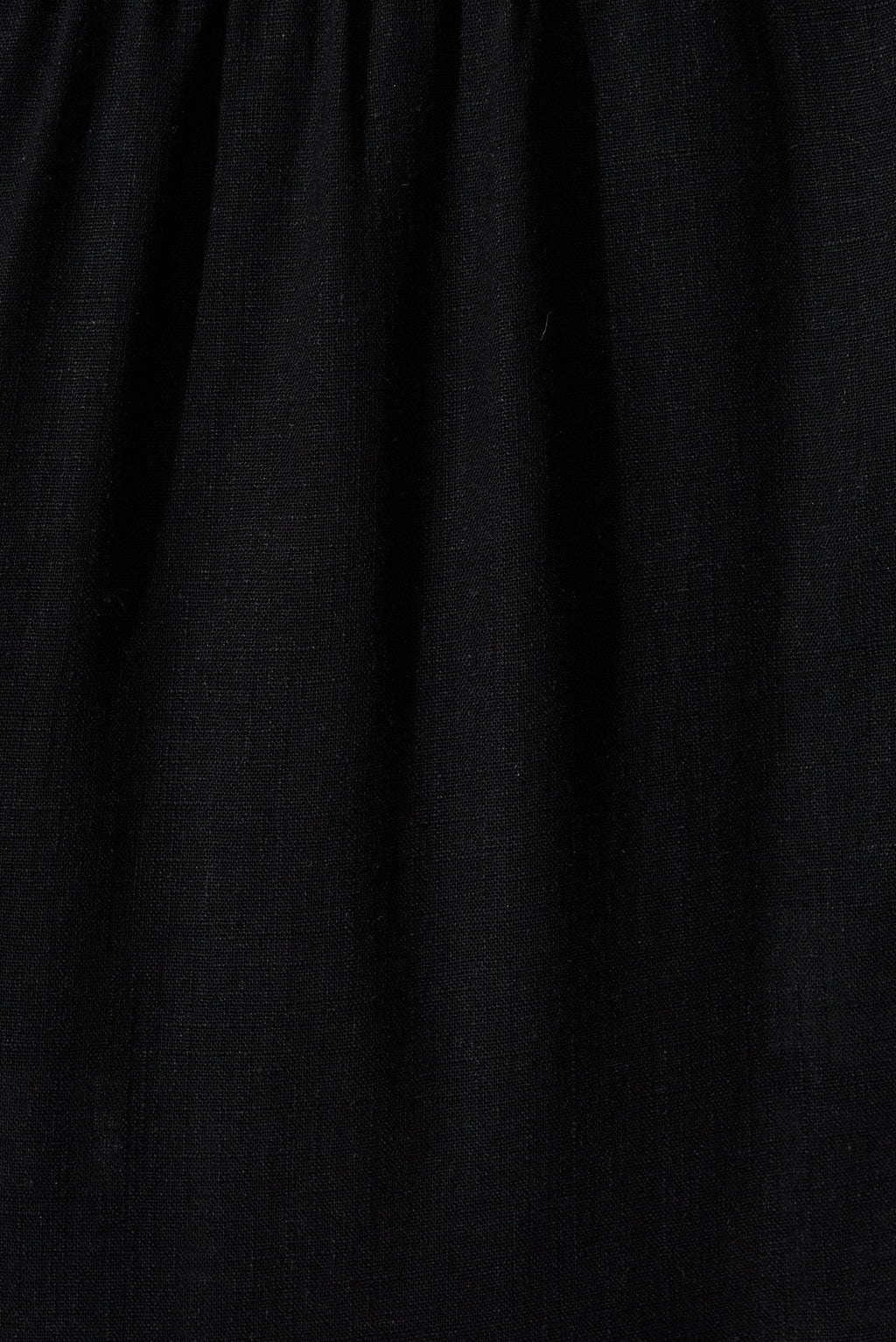 Black Linen Blend Midi Shirt Dress by Marvela