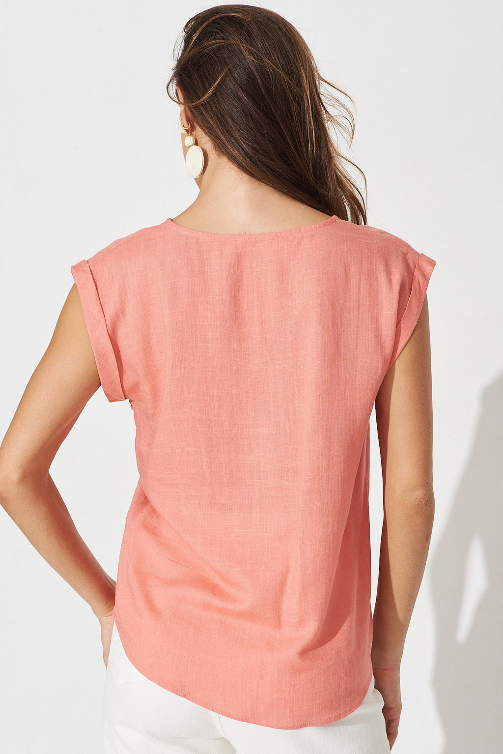 Dusty Pink Linen Blend Jina Blouse