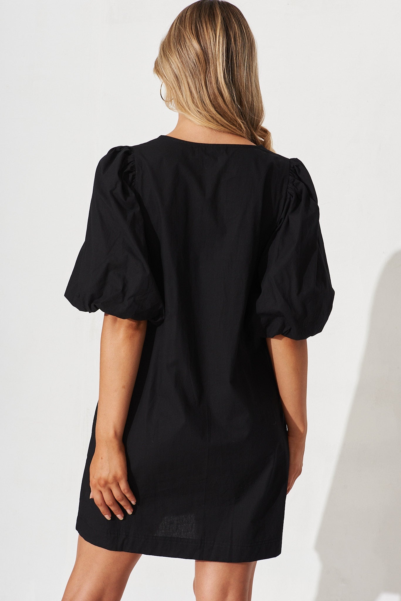 Black Cotton Ashlynn Dress