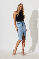Acid Washed Blue Sadie Denim Skirt