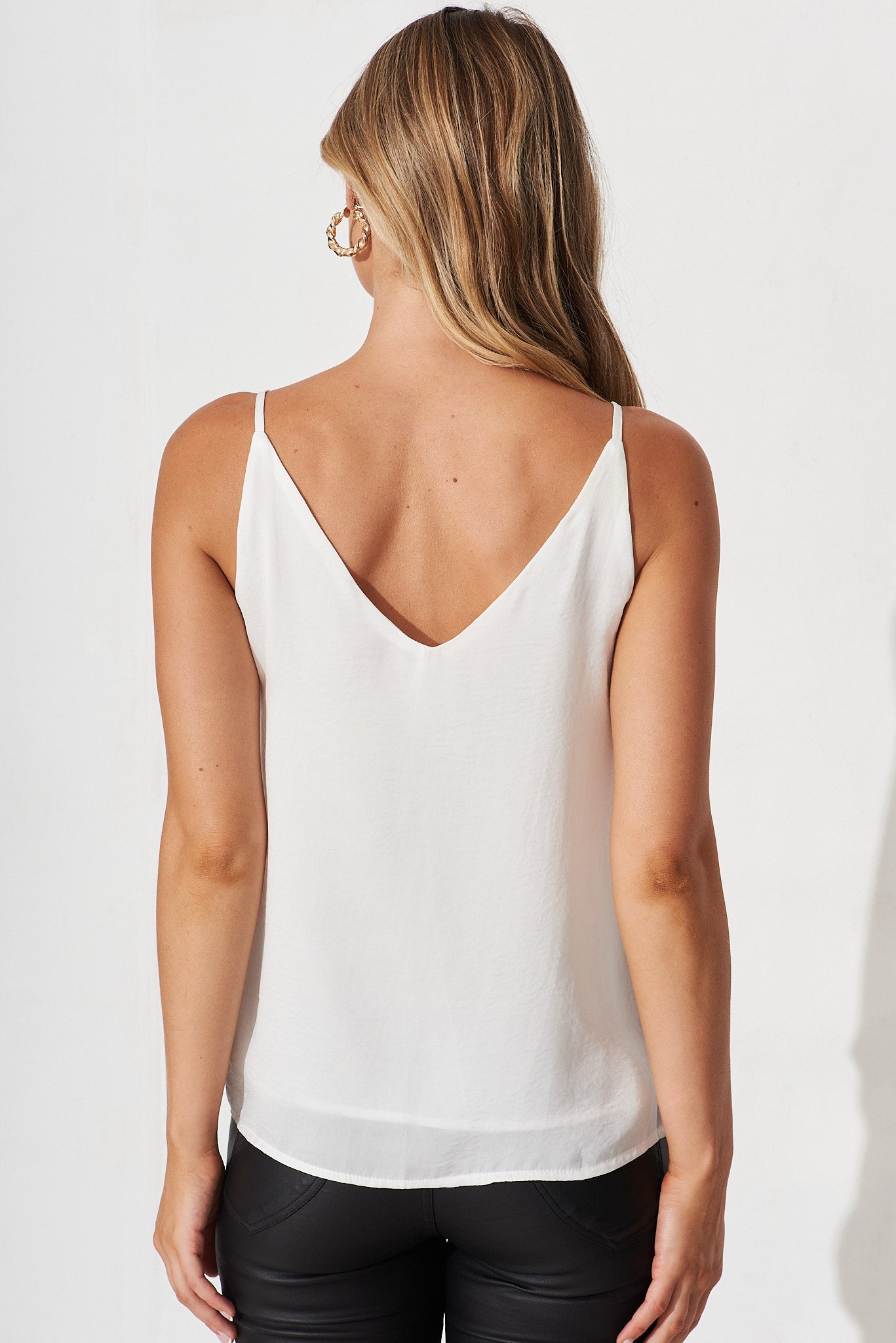 White Satin Cami Blouse