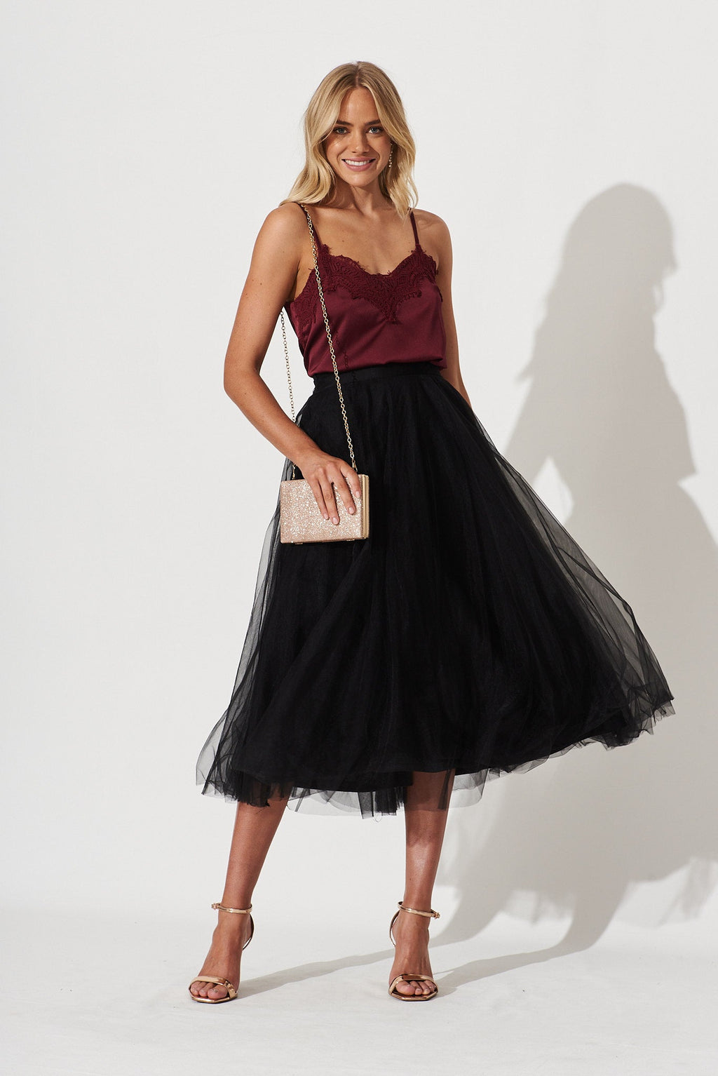 Chic Black Tulle Skirt